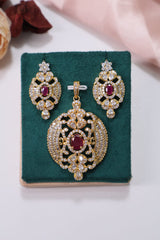 Vamika AD Stone pendant with earrings