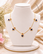 Pallavi Palakka Invisible Necklace - Blue