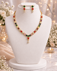 Navaratna Elegance Necklace Set