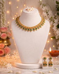 Harini Green Stone Necklace