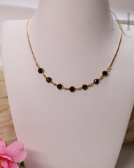 Taruni Black Stone Chain