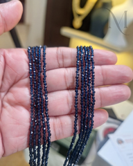 Micro-Faceted Crystal Mala – Navy Blue