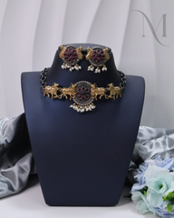 Nandini Oxidised Choker