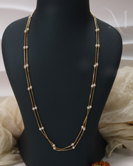Ananya Pearl Double Layer Chain