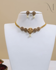 Lakshmi Floral Stone Necklace Set