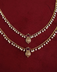 Pearl Hanging Anklets