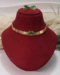 Green Lotus Lakshmi Choker