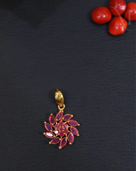 Manika Ruby Bloom Floral Pendant 🌸