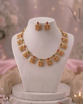 Regal Heritage Gold-Toned Temple Necklace Set