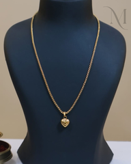 Heart Charm – Unisex Box Chain with Pendant ❤️