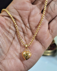 Heart Charm – Unisex Box Chain with Pendant ❤️