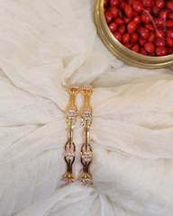 Manika Sparkle – Premium White Stone Bangles ✨