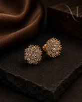 Vennila White Stone Studs