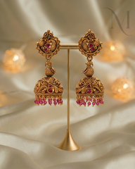 Antique Peacock Jhumka