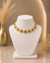 Vasundhara Premium Green Stone Necklace