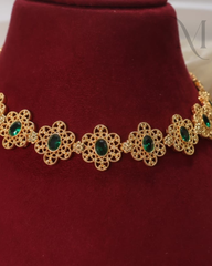 Vasundhara Premium Green Stone Necklace