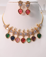 Navamalika Premium Kundan Necklace Set