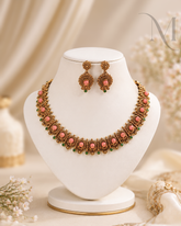 Pavizha Surya Antique Necklace Set