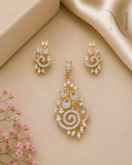 Nidhi Diamond Replica Pendant Set ✨