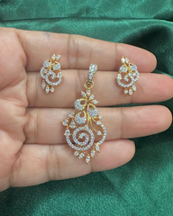 Nidhi Diamond Replica Pendant Set ✨