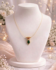 Green Nagapadam Invisible Necklace