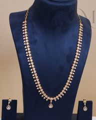 Premium Diamond Replica Haram with White Drop Pendant