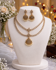 Vaanya White Stone Attigai Set