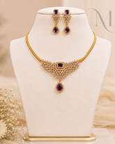 Ratnaprabha Necklace Set – dark violet