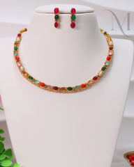 Navamaya Navaratna Necklace Set