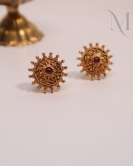 Bharani Non-Idol antique Ruby Stud