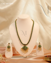 Royal Stone-Studded Pendant Necklace Set