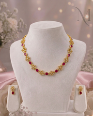 Floral Diamond Replica Necklace – 5 Colours Available