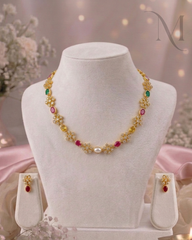 Floral Diamond Replica Necklace – 5 Colours Available
