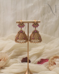 Ruby Lakshmi Jhumka Earrings