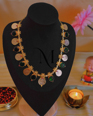 Classic Kerala-Style Kasumala with Antique Gold Finish