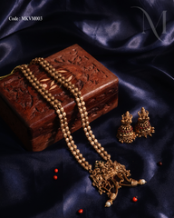 Majestic Lakshmi Temple Long Haram Set