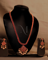 Vintage Majesty: Mehendi-Finish Lakshmi Mango Haram