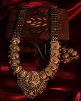 Divine Royalty: Lakshmi & Peacock Temple Haram Set