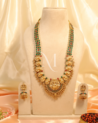 Divine Royalty: Lakshmi & Peacock Temple Haram Set