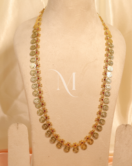 Divine Legacy: Lakshmi Coin Haram with Ruby Accents