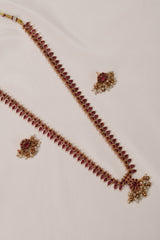 Traditional Ruby Temple Necklace Set