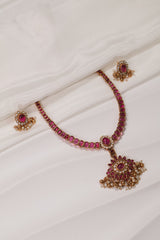 Royal Ruby Stone Necklace Set