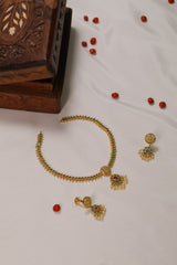 LEKSHMI GREEN SHORT NECK