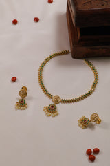 LEKSHMI GREEN SHORT NECK