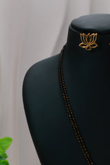 Lotus Design Gold Mangalsutra Set