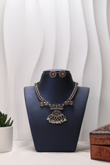 Elegant Oxidized Silver Necklace Set
