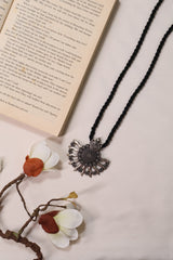 Ethnic Oxidized Silver Pendant Necklace