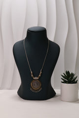 Antique Sunburst Oxidized Silver Necklace
