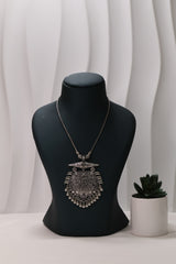 Bold Antique Silver Pendant Necklace