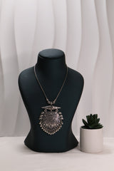Bold Antique Silver Pendant Necklace